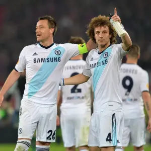 Chelsea FC Print: David Luiz and John Terry Celebrate UEFA Europa League Semi-Final Victory Chelsea FC Print: David Luiz and John Terry Celebrate UEFA Europa League Semi-Final Victory
