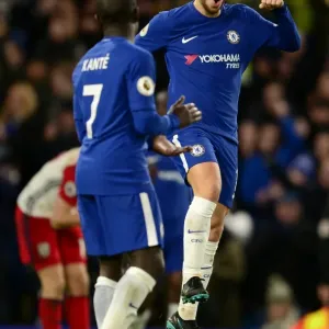Chelsea FC Print: Eden Hazard and N'Golo Kante Celebrate Goal Chelsea FC Print: Eden Hazard and N'Golo Kante Celebrate Goal