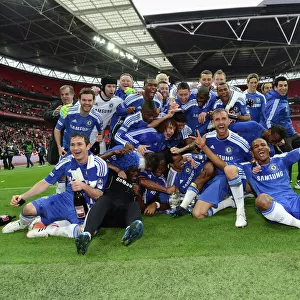 Chelsea's FA Cup Victory: Celebrating Over Liverpool at Wembley Stadium (2012)