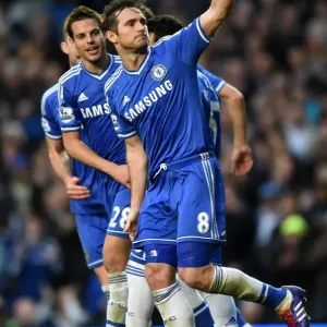 Chelsea's Frank Lampard Print: Double Delight Goal Celebration