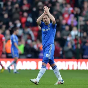 Chelsea's Frank Lampard Salutes Supporters Print Chelsea's Frank Lampard Salutes Supporters Print