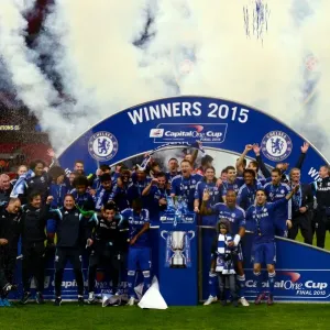 Chelsea FC Print: 2015 Capital One Cup Celebration at Wembley