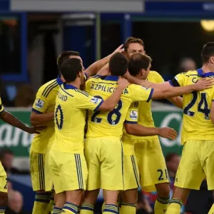 Chelsea FC Print: Nemanja Matic's Goal vs. Everton (BPL 2014) Chelsea FC Print: Nemanja Matic's Goal vs. Everton (BPL 2014)