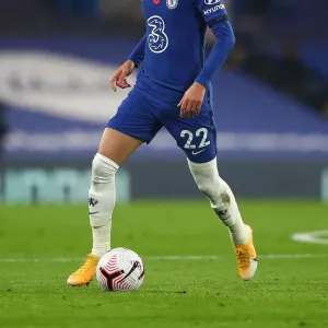 Chelsea's Hakim Ziyech in action, a print Chelsea's Hakim Ziyech in action, a print