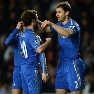Chelsea FC Print: Ivanovic and Mata Celebrate Goal Chelsea FC Print: Ivanovic and Mata Celebrate Goal