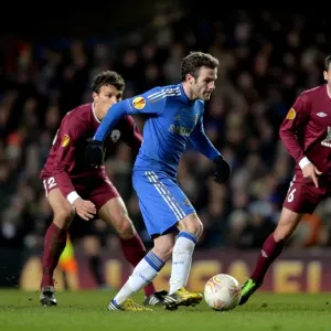 Chelsea FC Print: Juan Mata in Action Against Rubin Kazan Defense Chelsea FC Print: Juan Mata in Action Against Rubin Kazan Defense