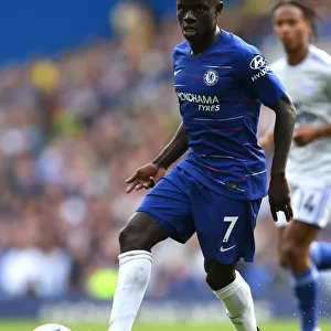Chelsea's N'Golo Kante in Action against Cardiff City in Premier League Showdown