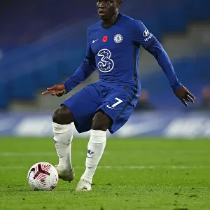 Chelsea's N'Golo Kante in Action against Sheffield United at Empty Stamford Bridge, Premier League 2020