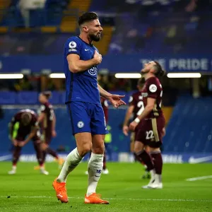 Chelsea's Olivier Giroud Celebrates First Goal Print Chelsea's Olivier Giroud Celebrates First Goal Print