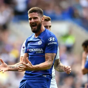 Chelsea's Olivier Giroud Reacts Print Chelsea's Olivier Giroud Reacts Print