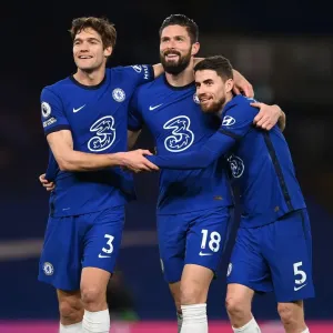Chelsea's Olivier Giroud Scores First Goal Against Newcastle United Print