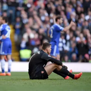 Chelsea's Oscar Celebrates Scoring Four Goals Print