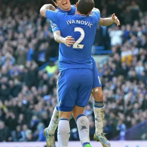 Chelsea's Oscar and Ivanovic Print, 2013 FA Cup Goal Celebration Chelsea's Oscar and Ivanovic Print, 2013 FA Cup Goal Celebration