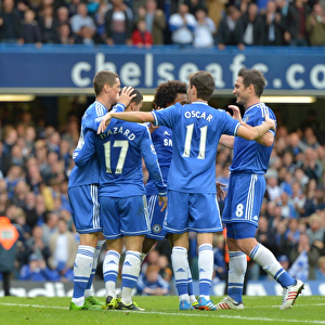 Chelsea's Oscar: Triumphant Triple Goal Celebration vs. Fulham (Sept 2013)
