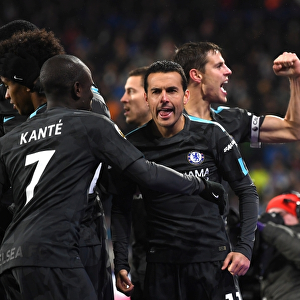 Chelsea's Pedro Scores Third Goal vs. Huddersfield Town in Premier League