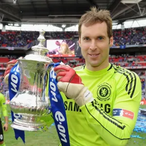 Chelsea's Petr Cech Triumphs Print Chelsea's Petr Cech Triumphs Print