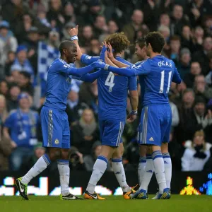Chelsea's Ramires Scores Opening Goal Against Wigan Athletic Print