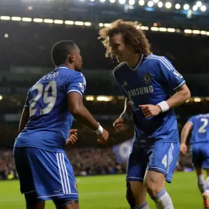Chelsea FC Print: Samuel Eto'o and David Luiz Celebrate Goal Chelsea FC Print: Samuel Eto'o and David Luiz Celebrate Goal