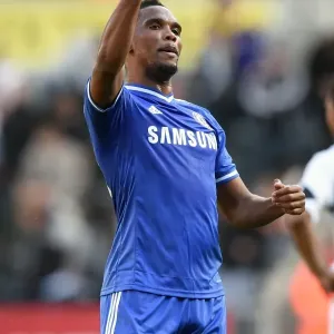 Chelsea FC Print: Samuel Eto'o Celebrates Demba Ba's Goal Chelsea FC Print: Samuel Eto'o Celebrates Demba Ba's Goal