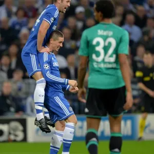 Chelsea's Unstoppable Duo: Torres and Cahill Celebrate Opening Goal in Champions League (October 22, 2013) Chelsea's Unstoppable Duo: Torres and Cahill Celebrate Opening Goal in Champions League (October 22, 2013)