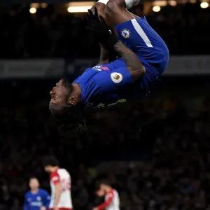 Chelsea's Victor Moses Celebrates Second Goal Print Chelsea's Victor Moses Celebrates Second Goal Print