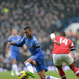 Clash at Stamford Bridge: Cole vs. Walcott - Premier League Showdown (Chelsea vs. Arsenal, January 2013)