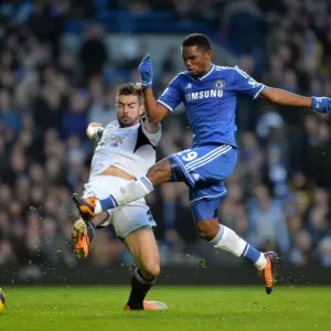 Print of Eto'o vs Amat at Stamford Bridge Print of Eto'o vs Amat at Stamford Bridge