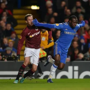 UEFA Europa League Print: Victor Moses vs Matej Hybš at Stamford Bridge UEFA Europa League Print: Victor Moses vs Matej Hybš at Stamford Bridge