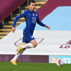 Dietro le porte chiuse: Ben Chilwell del Chelsea all'azione contro Burnley, Premier League 2020 Dietro le porte chiuse: Ben Chilwell del Chelsea all'azione contro Burnley, Premier League 2020