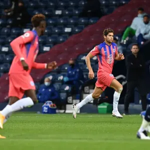 Print of Marcos Alonso in action for Chelsea against West Bromwich Albion Print of Marcos Alonso in action for Chelsea against West Bromwich Albion