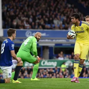Print of Diego Costa's Taunt at Everton vs Chelsea, 2014 Print of Diego Costa's Taunt at Everton vs Chelsea, 2014