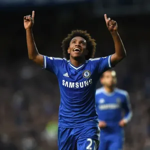 Da Silva-Willian Scores Chelsea's Third Goal Print