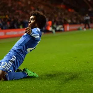 Da Silva Willian Print - Chelsea FC Barclays Premier League 2014 Da Silva Willian Print - Chelsea FC Barclays Premier League 2014