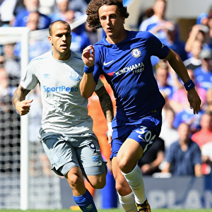 David Luiz in Action: Chelsea vs. Everton, Premier League, Stamford Bridge, London, 2017