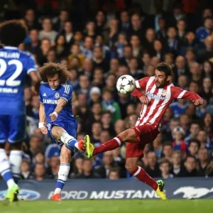 David Luiz Shot Print - Chelsea FC vs Atletico Madrid David Luiz Shot Print - Chelsea FC vs Atletico Madrid
