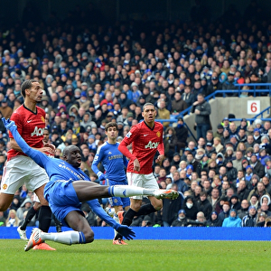 Demba Ba Scores the Opener: Chelsea's FA Cup Quarter Final Victory Over Manchester United (1st April 2013)