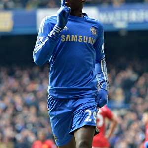 Demba Ba Scores the Opening Goal: Chelsea's FA Cup Quarterfinal Victory Over Manchester United at Stamford Bridge (April 1, 2013)