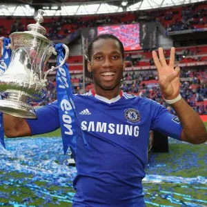 Didier Drogba Print, Chelsea FA Cup Victory Didier Drogba Print, Chelsea FA Cup Victory
