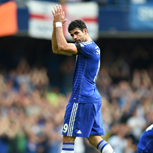 Diego Costa Bids Farewell: Emotional Moment as Chelsea Star Striker Applauds Fans During Substitution (Chelsea v Swansea City, September 13, 2014)