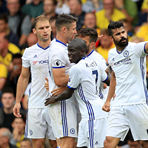 Diego Costa Scores Chelsea's Second Goal vs. Watford in Premier League 2016-17 - John Walton/PA Wire
