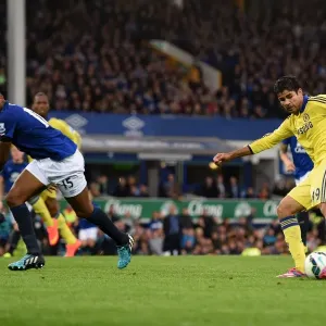 Diego Costa Scores Chelsea's Sixth Goal Print Diego Costa Scores Chelsea's Sixth Goal Print