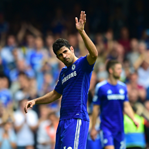 Diego Costa Waves: A Warm Welcome to Chelsea Fans vs. Aston Villa (September 27, 2014)
