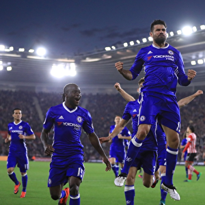 Diego Costa's Brace: Chelsea's Thrilling 2-1 Victory at Southampton's St Mary's Stadium (Premier League)