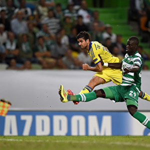 Diego Costa's Determined Shot vs. Mahamadou-Naby Sarr in UEFA Champions League: Sporting Lisbon vs. Chelsea (September 30, 2014)