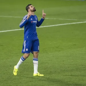 Diego Costa Print: Chelsea Premier League Goal Celebration Diego Costa Print: Chelsea Premier League Goal Celebration