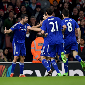 Diego Costa's Thrilling Goal: Arsenal vs. Chelsea, Premier League Rivalry Ignites at Emirates Stadium (January 2016)