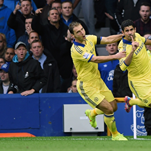 Diego Costa's Thrilling Goal: Chelsea's Triumph at Everton's Goodison Park (Barclays Premier League, 30th August 2014)