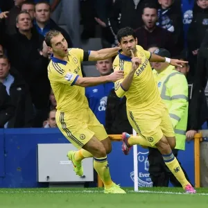 Diego Costa Print - Chelsea Goal at Everton's Goodison Park Diego Costa Print - Chelsea Goal at Everton's Goodison Park