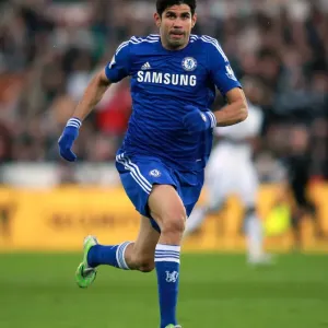 Diego Costa Print - Swansea City vs Chelsea Premier League Match Action
