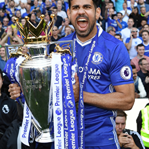 Diego Costa's Triumphant Premier League Celebration with Chelsea (2017)